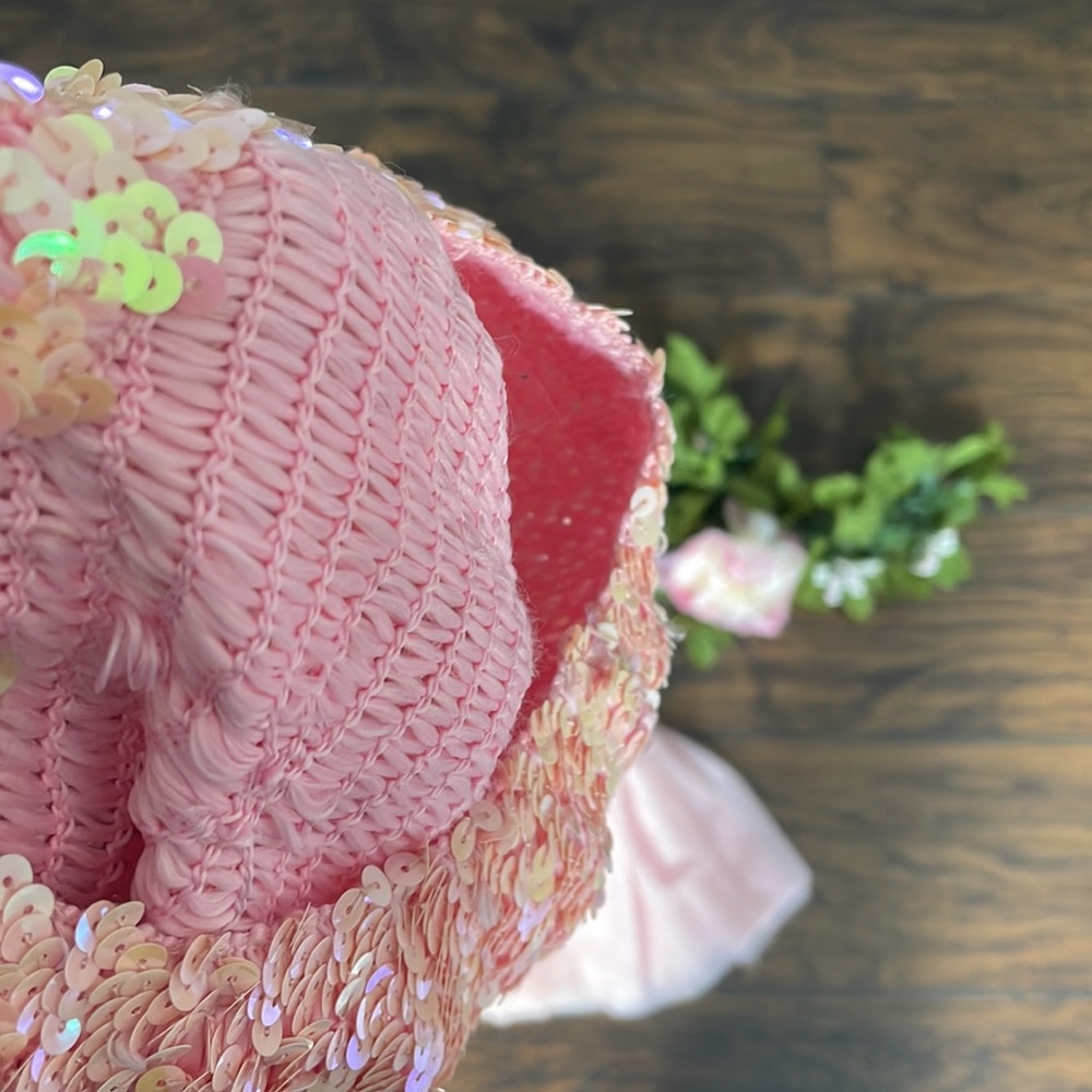 Pink sequin beret - Picture 4 of 5